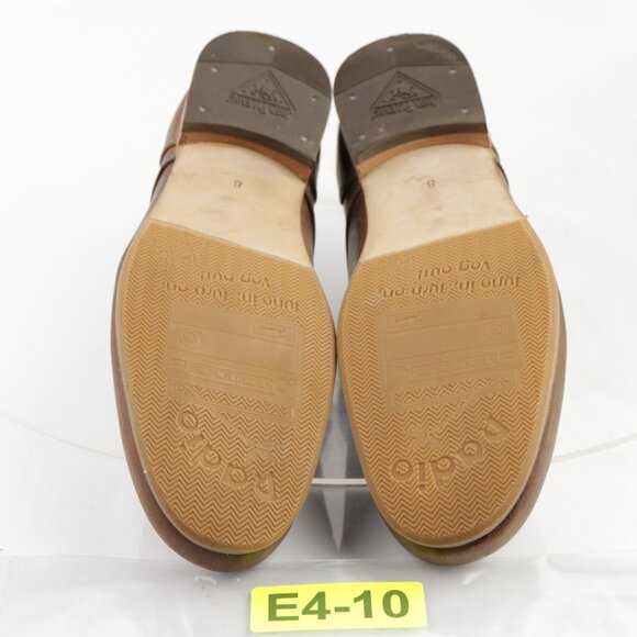 John Fluevog Mens CBC Radio Oxfords Size 8 M Brown Leather Turquoise Dress Shoe - Picture 8 of 16